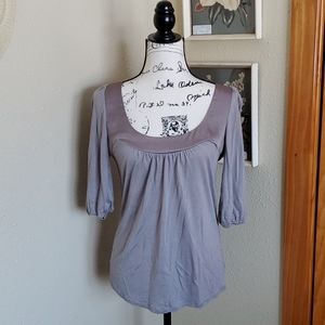 Ann Taylor LOFT Modal Cotton Dress Top Taupe Size SMALL